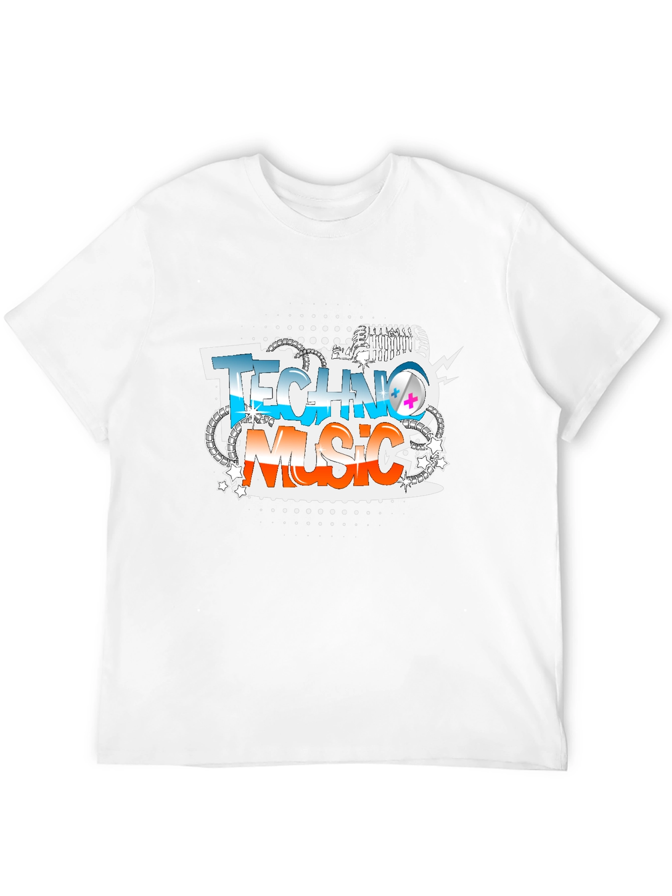 Techno Music Graphic Print T-Shirt