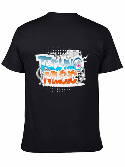 Techno Music Graphic Print T-Shirt