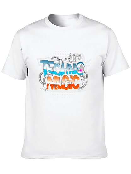 Techno Music Graphic Print T-Shirt