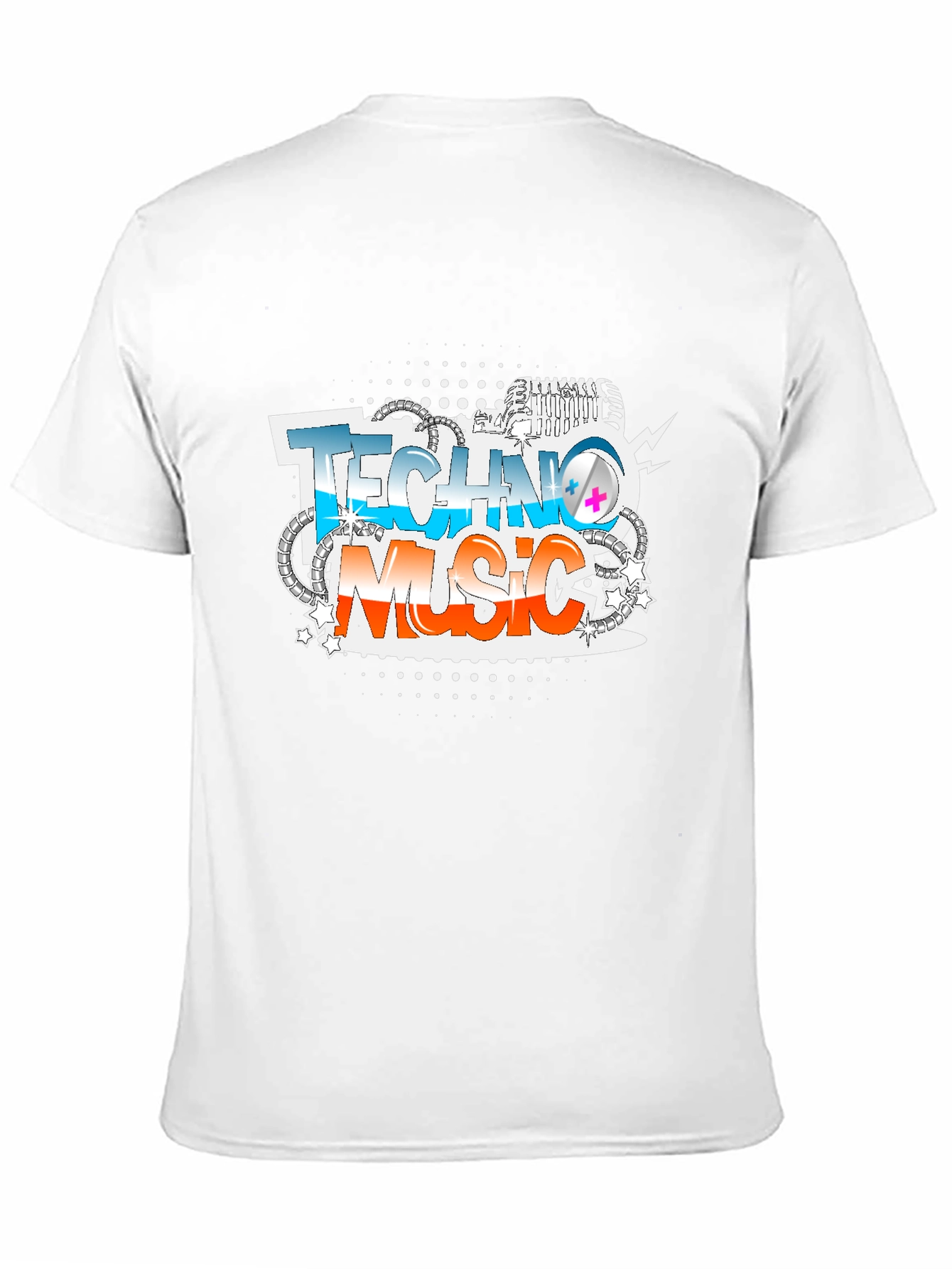 Techno Music Graphic Print T-Shirt