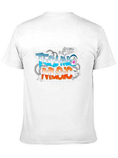 Techno Music Graphic Print T-Shirt