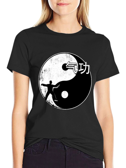 Yin Yang Martial Arts Graphic Tee - Black