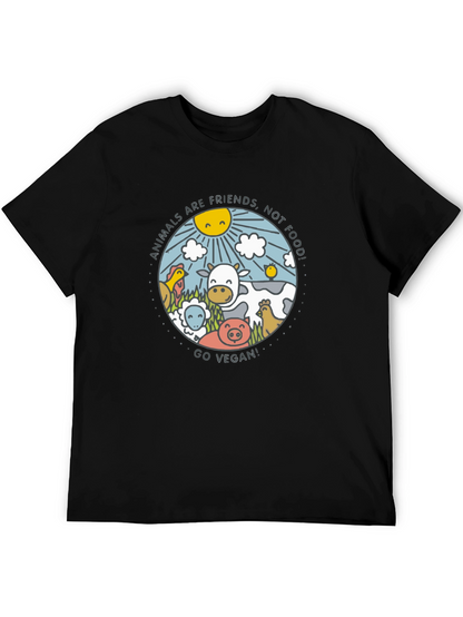 Animals Are Friends Vegan Graphic Tee