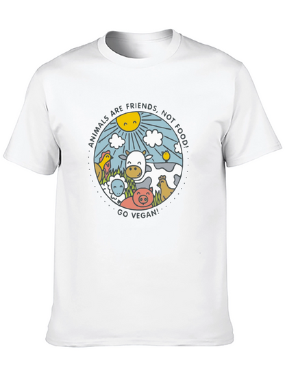 Animals Are Friends Vegan Graphic Tee