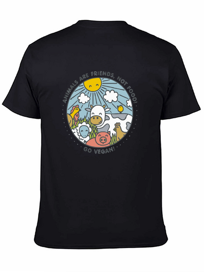 Animals Are Friends Vegan Graphic Tee