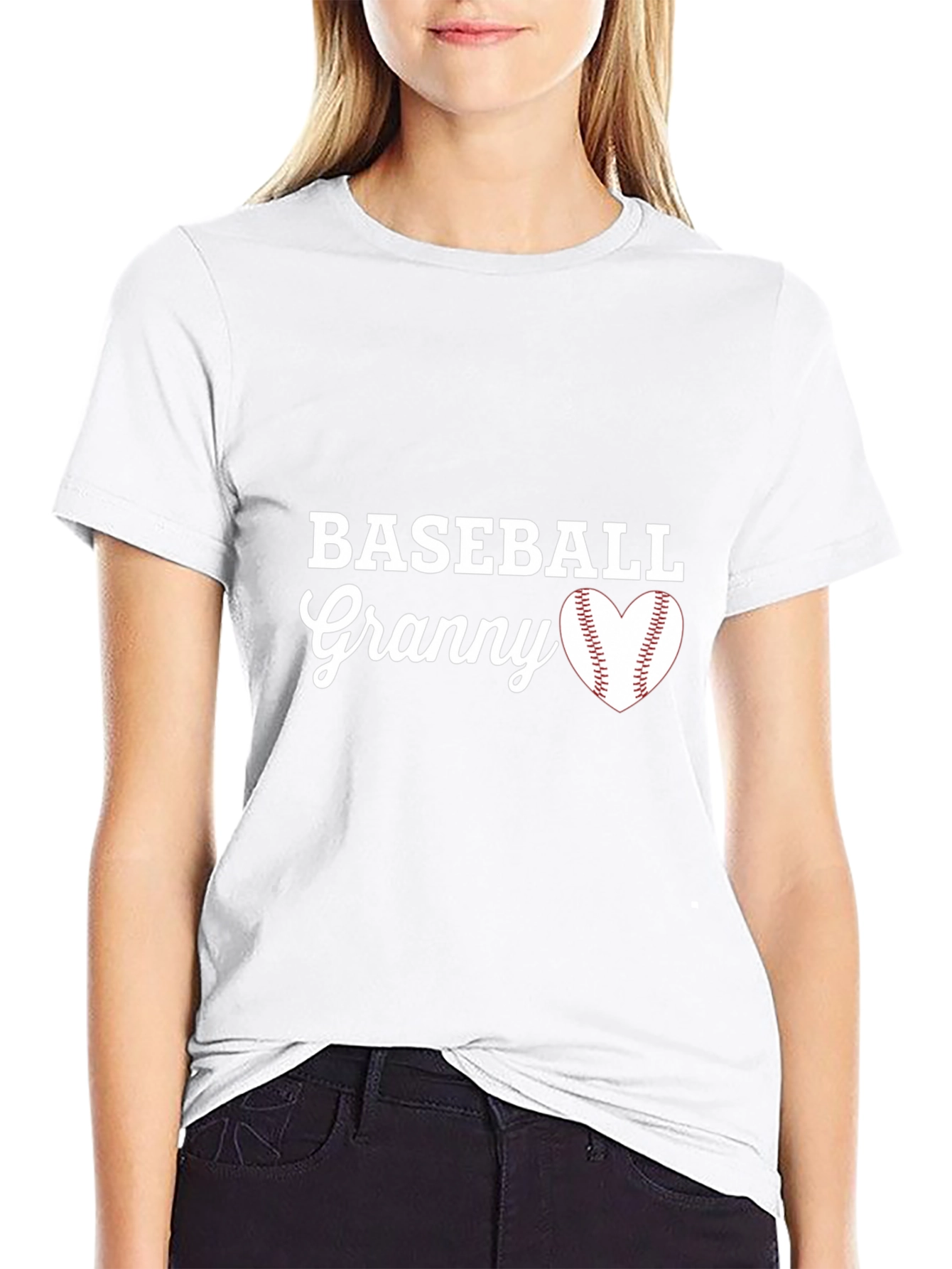Baseball Granny T-Shirt - Baseball Heart