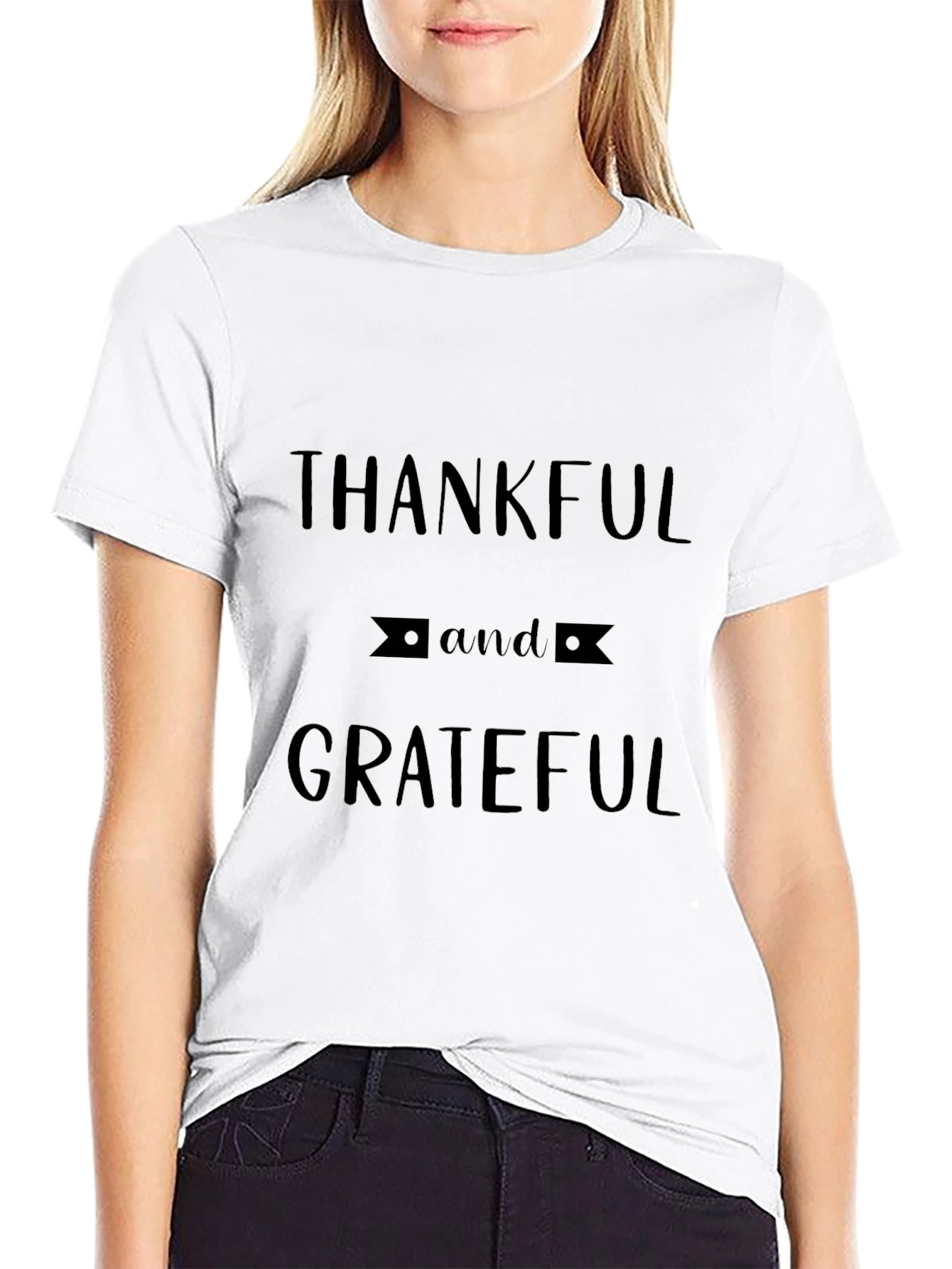 Thankful and Grateful Black T-Shirt