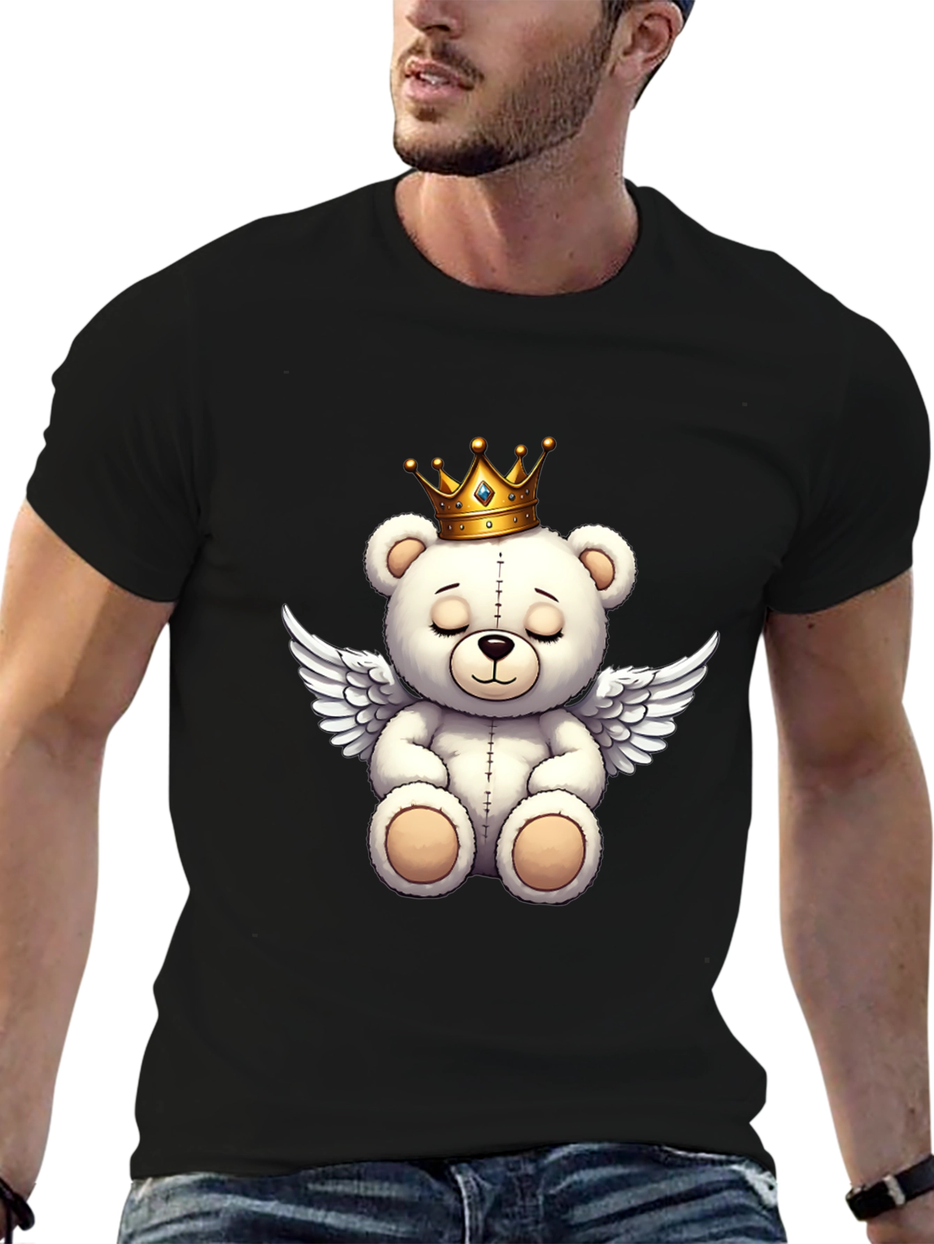 Teddy Bear Angel Graphic T-Shirt