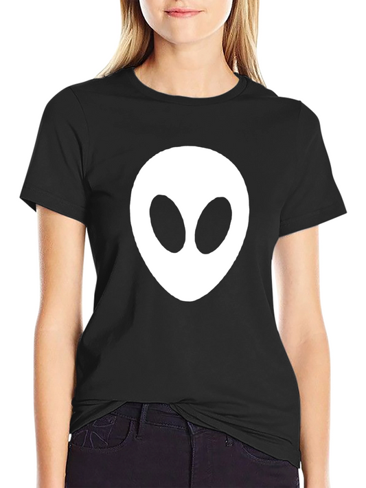 Alien Head Graphic Tee - Black Short Sleeve T-Shirt