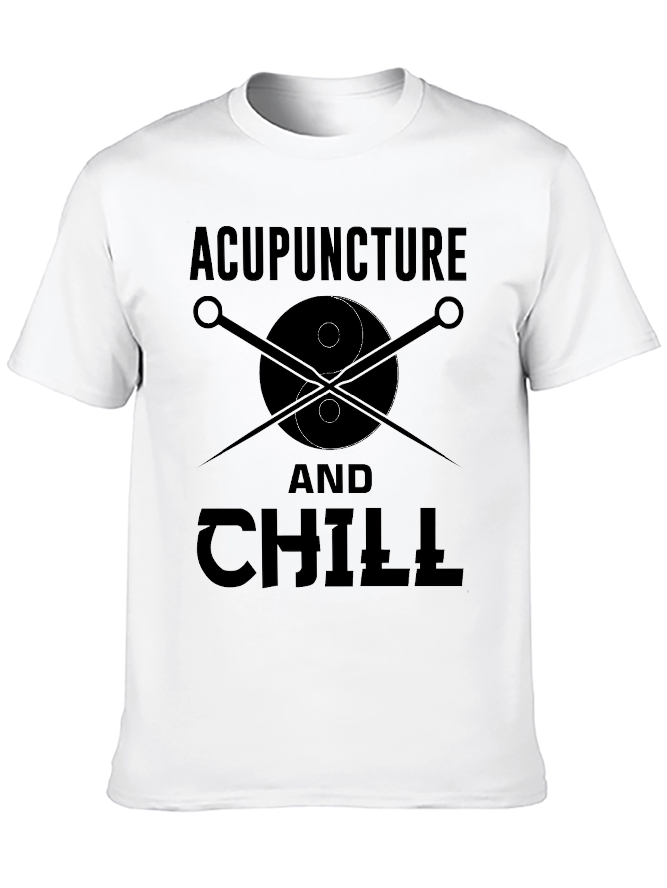 Acupuncture and Chill Black Graphic Tee