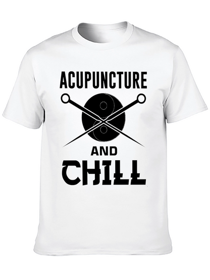 Acupuncture and Chill Black Graphic Tee