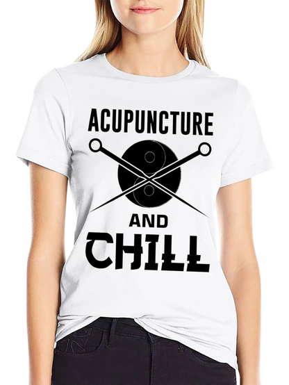 Acupuncture and Chill Black Graphic Tee