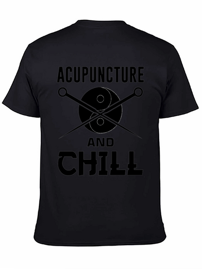 Acupuncture and Chill Black Graphic Tee