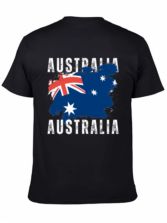 Australia Flag Graphic T-Shirt Black
