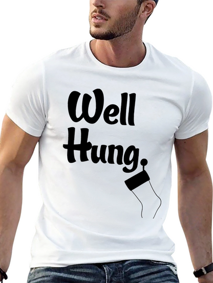Well Hung Christmas Stocking Mens T-Shirt