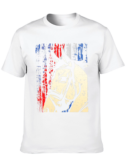 American Flag Horse Graphic T-Shirt