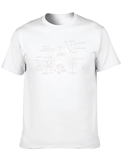 Anatomical Bike T-Shirt - Cycle Parts Diagram