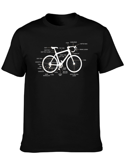 Anatomical Bike T-Shirt - Cycle Parts Diagram