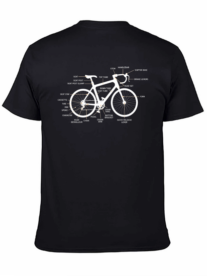Anatomical Bike T-Shirt - Cycle Parts Diagram