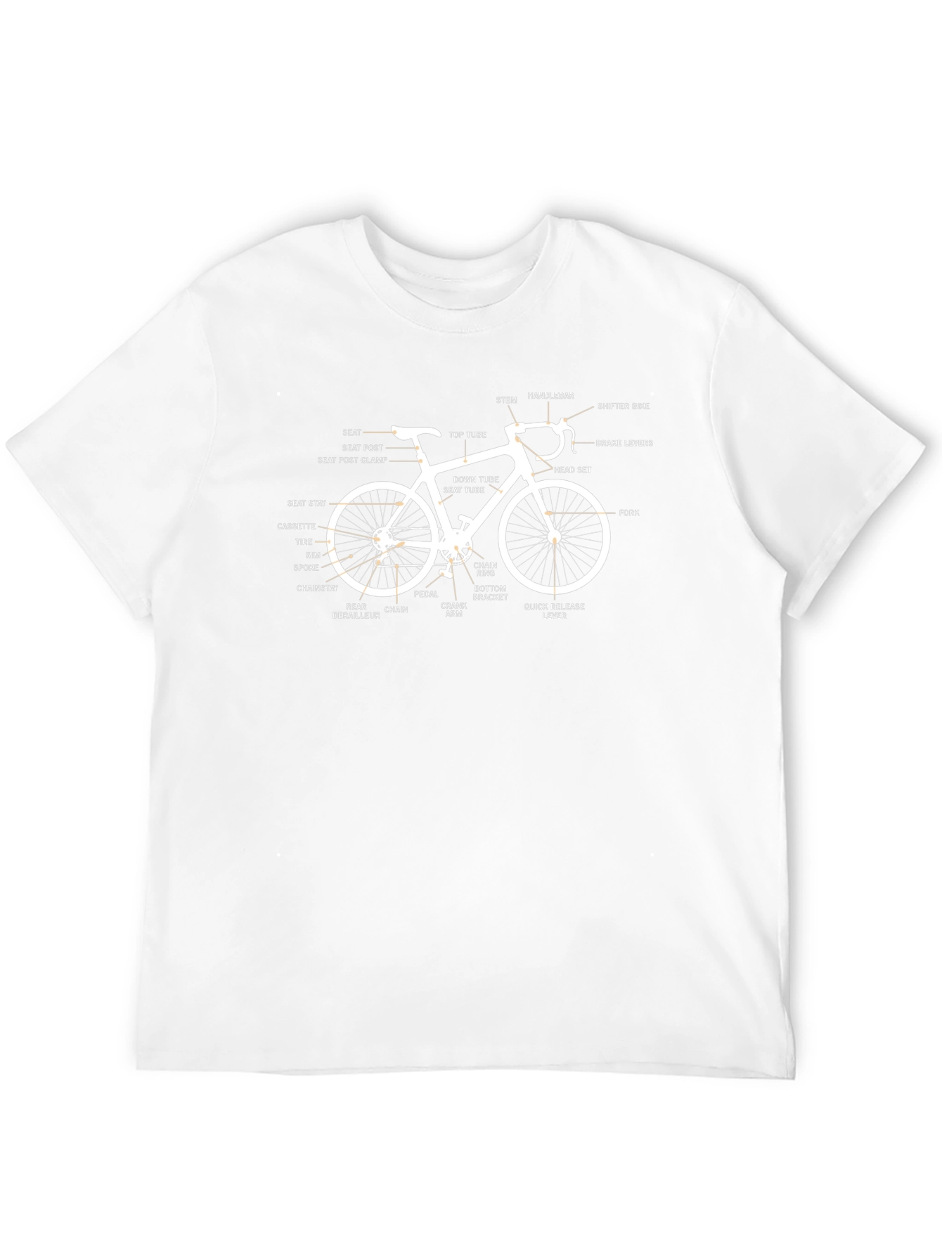 Anatomical Bike T-Shirt - Cycle Parts Diagram
