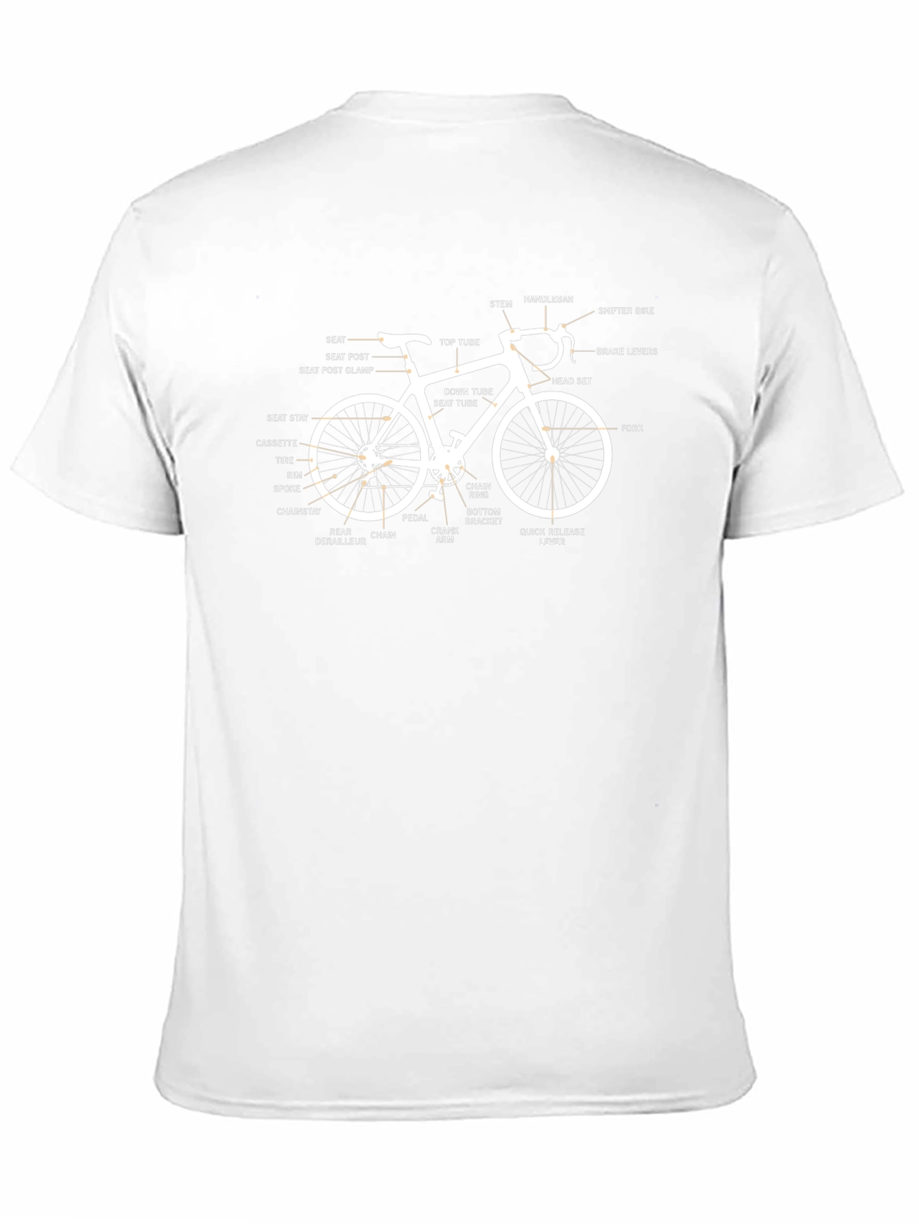 Anatomical Bike T-Shirt - Cycle Parts Diagram