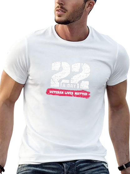22 A Day Veteran Lives Matter Graphic Tee