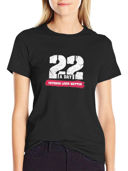 22 A Day Veteran Lives Matter Graphic Tee