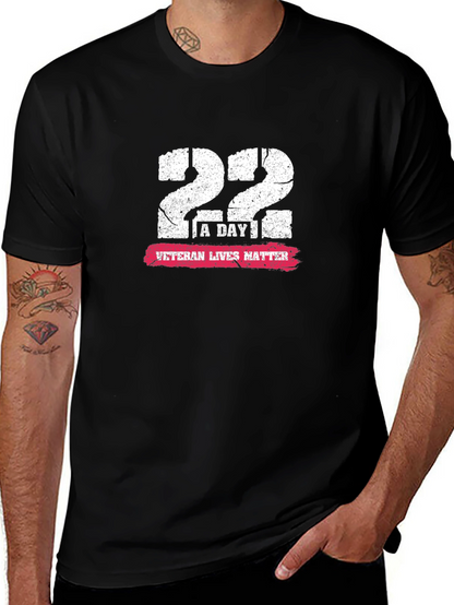 22 A Day Veteran Lives Matter Graphic Tee