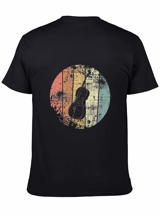 Vintage Style Cello Graphic T-Shirt