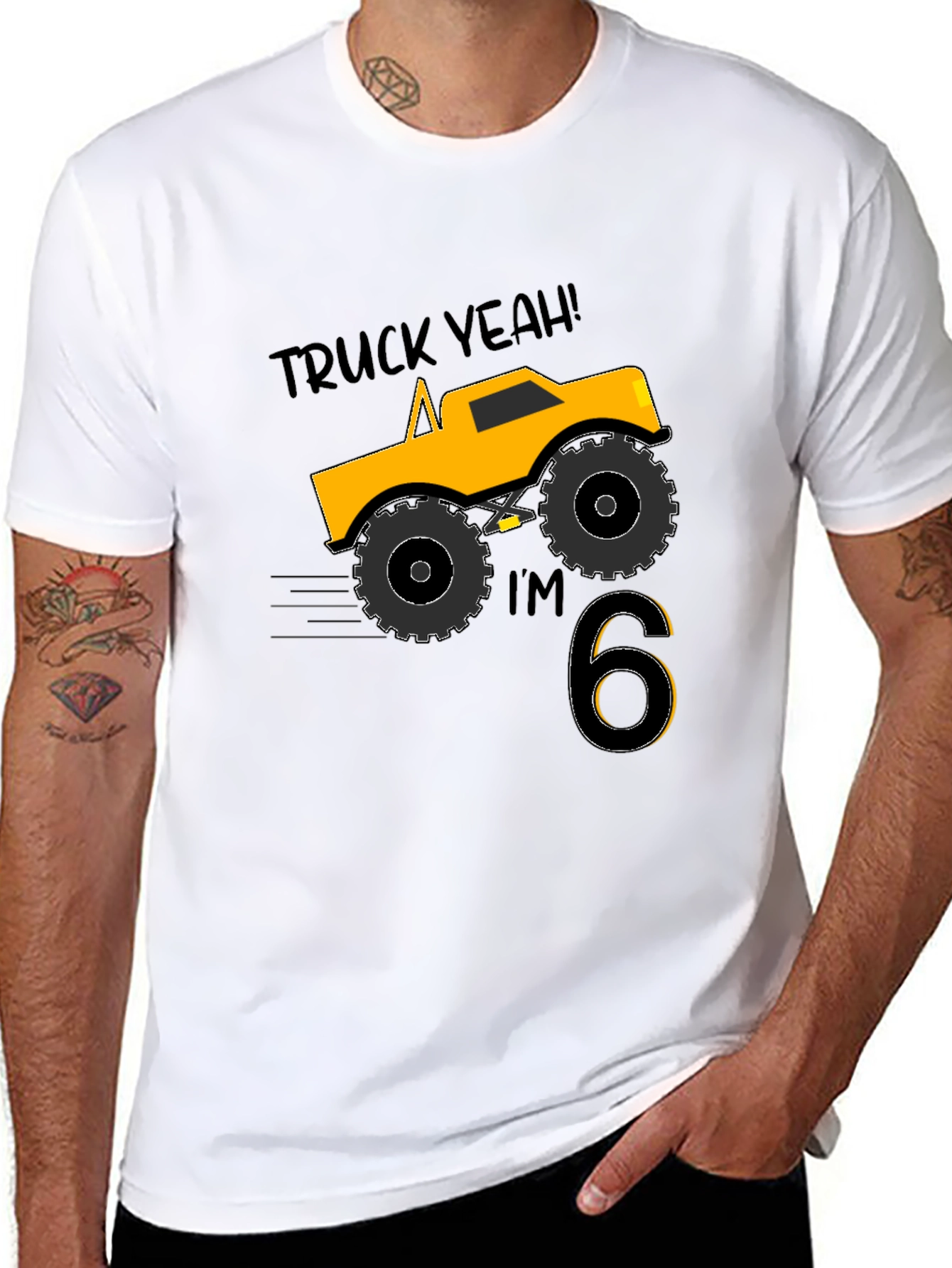 Truck Yeah Im 6! Boys Birthday T-Shirt