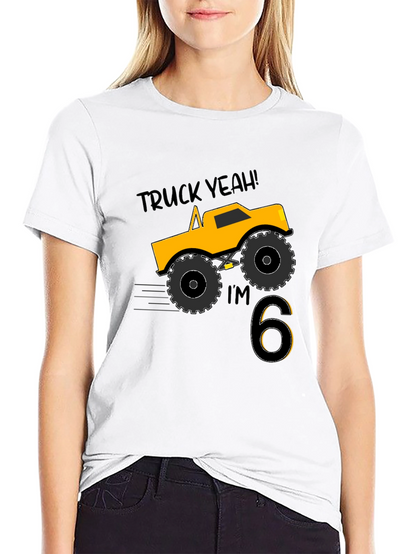 Truck Yeah Im 6! Boys Birthday T-Shirt