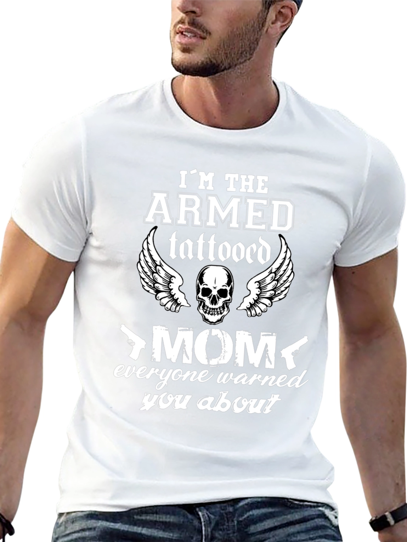 Armed Tattooed Mom Graphic T-Shirt