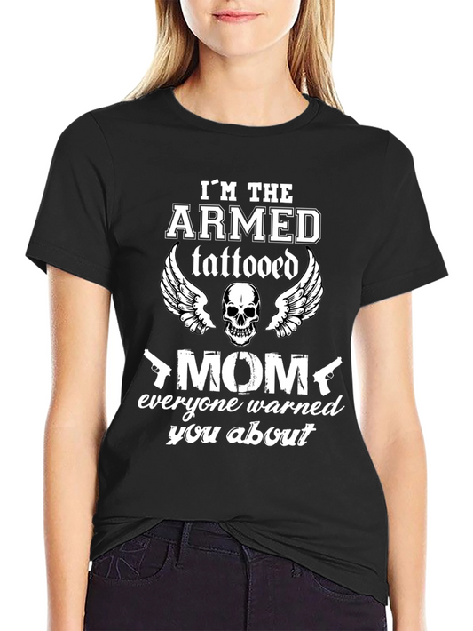 Armed Tattooed Mom Graphic T-Shirt