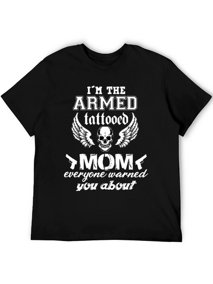 Armed Tattooed Mom Graphic T-Shirt