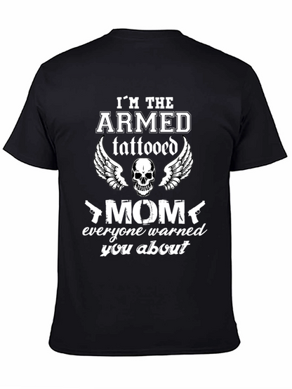 Armed Tattooed Mom Graphic T-Shirt
