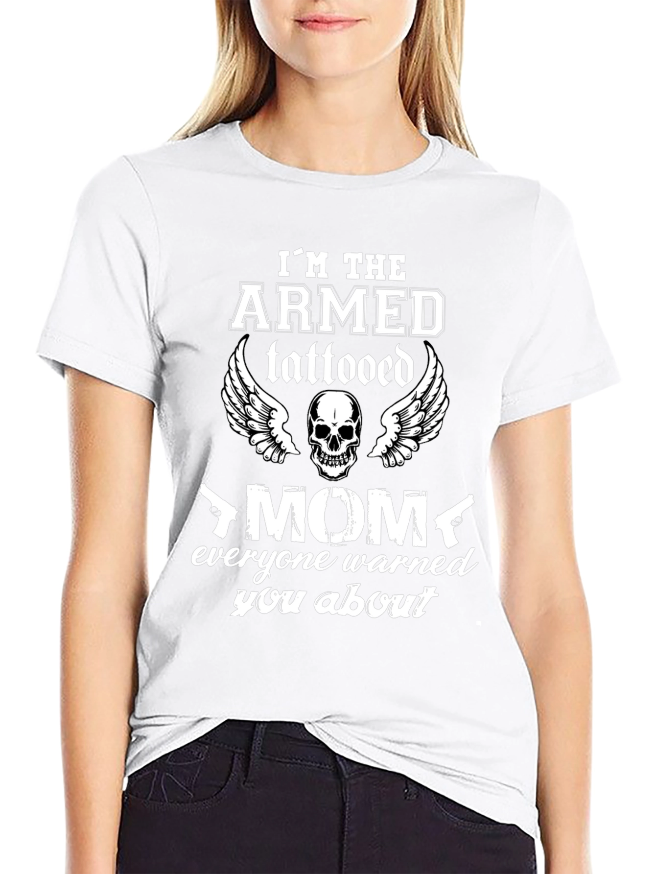 Armed Tattooed Mom Graphic T-Shirt