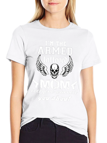 Armed Tattooed Mom Graphic T-Shirt