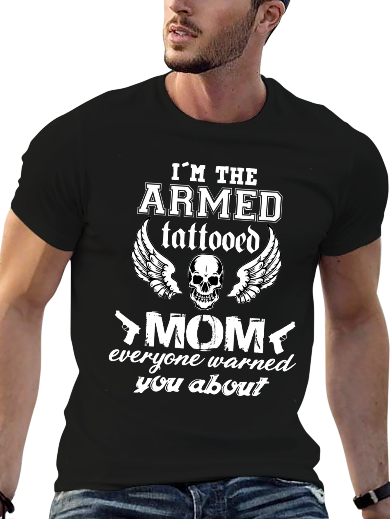 Armed Tattooed Mom Graphic T-Shirt