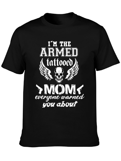 Armed Tattooed Mom Graphic T-Shirt