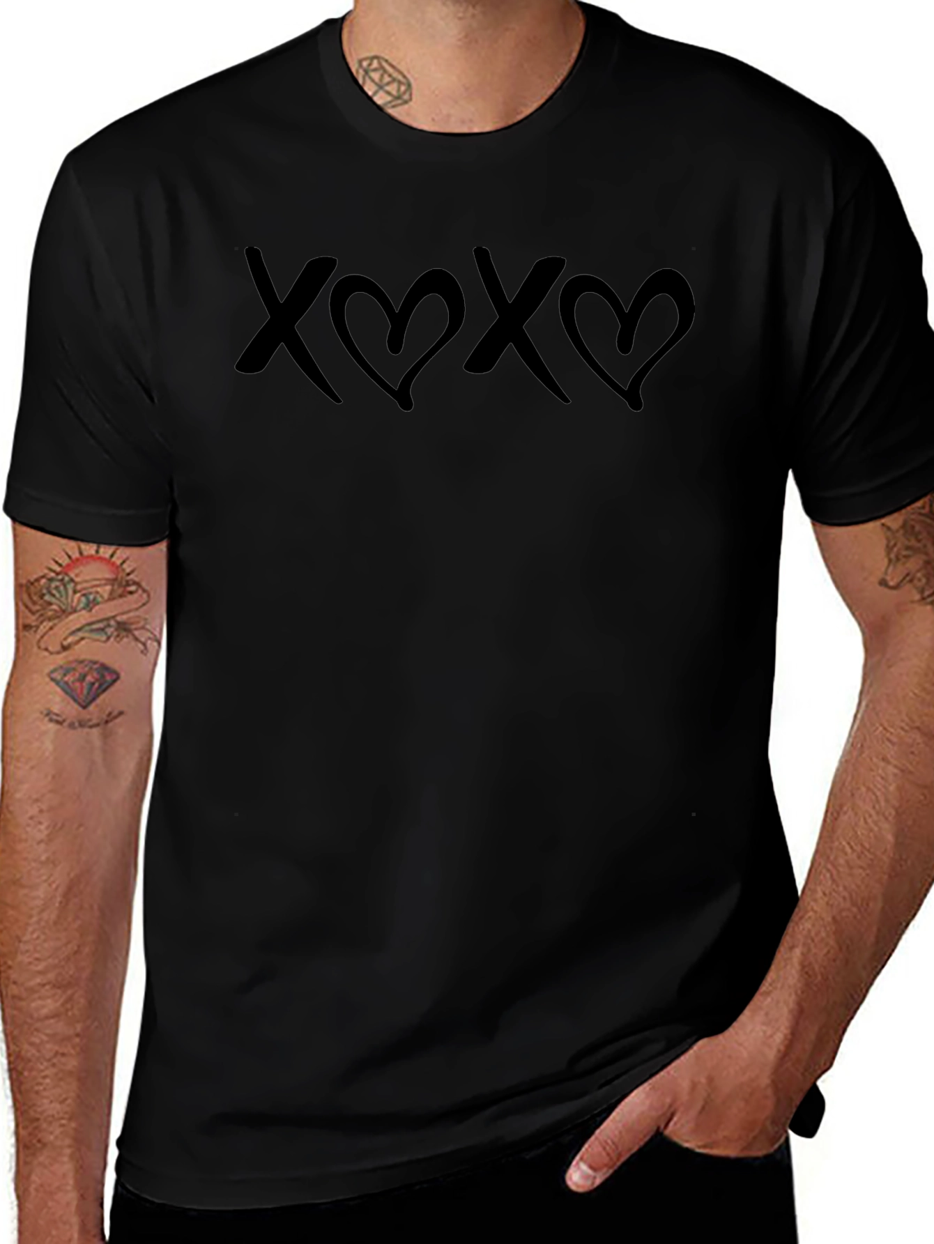 XOXO Graphic Print T-Shirt - Hugs and Kisses Tee