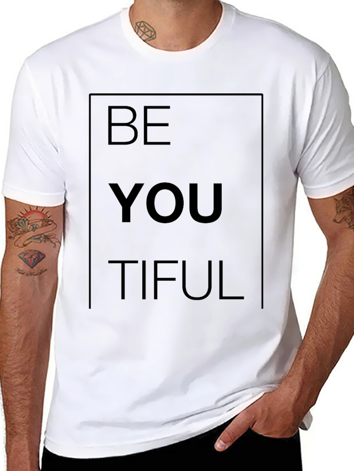 Be You Tiful Graphic Tee - Black Casual Shirt