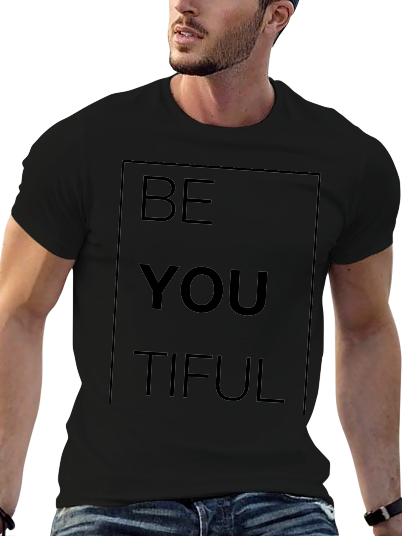 Be You Tiful Graphic Tee - Black Casual Shirt