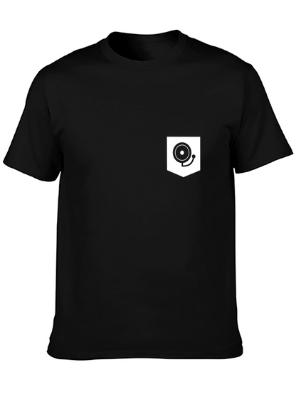 Black T-Shirt with Novelty Pocket Design