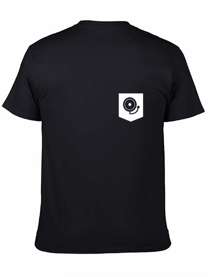 Black T-Shirt with Novelty Pocket Design