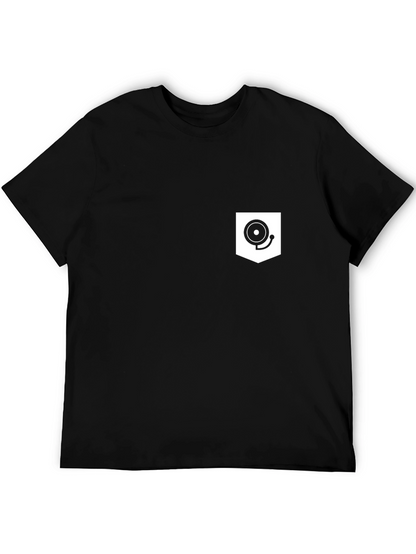 Black T-Shirt with Novelty Pocket Design