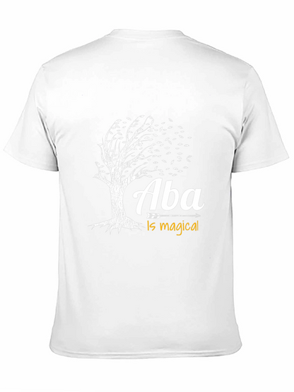 Aba Is Magical Tree Graphic T-Shirt - Black