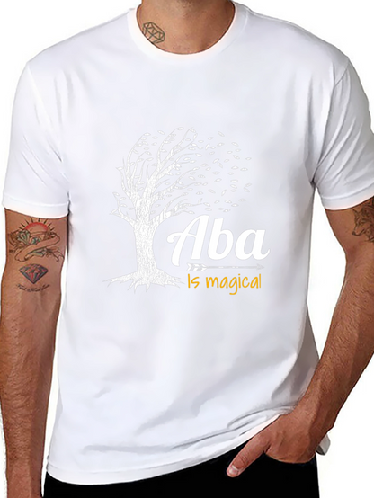Aba Is Magical Tree Graphic T-Shirt - Black