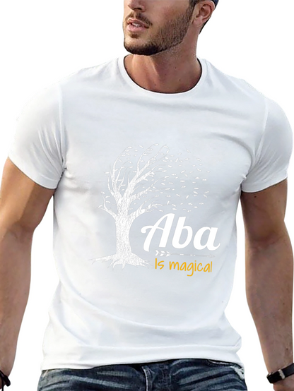 Aba Is Magical Tree Graphic T-Shirt - Black