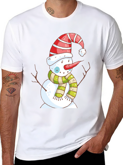 Snowman Graphic Tee - Holiday Festive Shirt