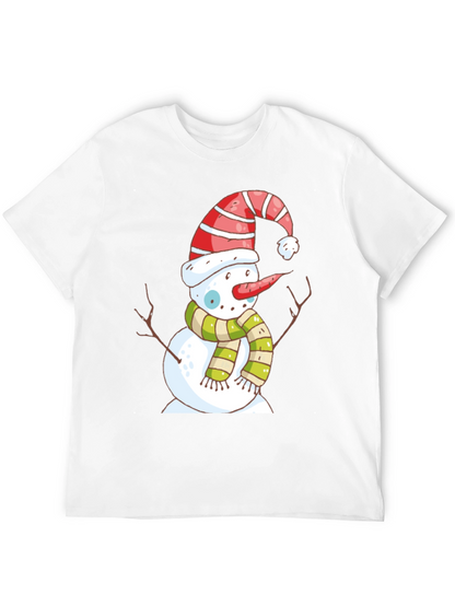 Snowman Graphic Tee - Holiday Festive Shirt